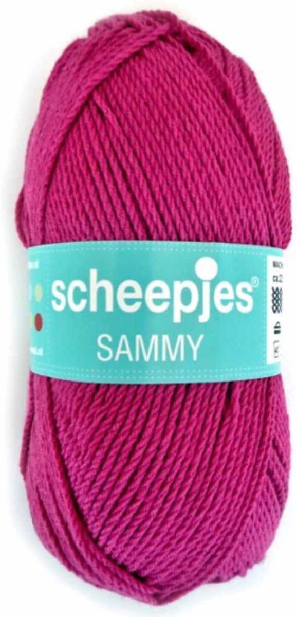 AANBIEDING: scheepjes sammy 118 D. ROZE. PAK MET 10 BOLLEN a 100 GRAM. INCL. Gratis Digitale vinger haak en brei toerenteller