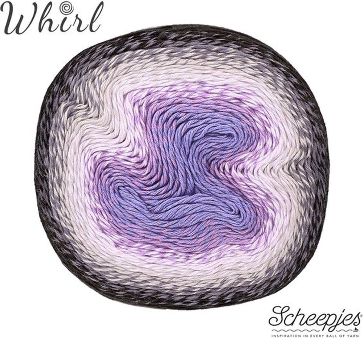 Garen - 60% katoen / 40% acryl - Scheepjes Whirl - 215-225 gram - 1000 mtr - 786 Dark Grape Squish