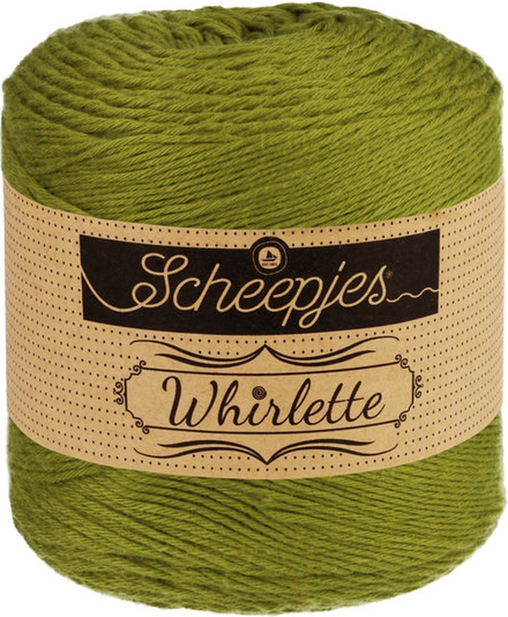 Garen - 60% katoen / 40% acryl - Scheepjes Whirlette - 100 gram - 445 mtr -  882 Tangy olive