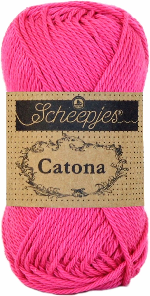 LenianeL Schaaepjes Catona 10 bollen haakkatoen 25 gr. Shocking pink 114