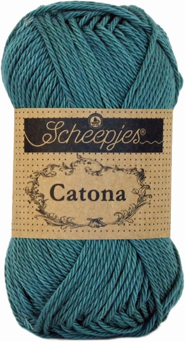 LenianeL Scheepjes Catona 10 bollen haakkatoen 25 gr. Deep Ocean Green 391