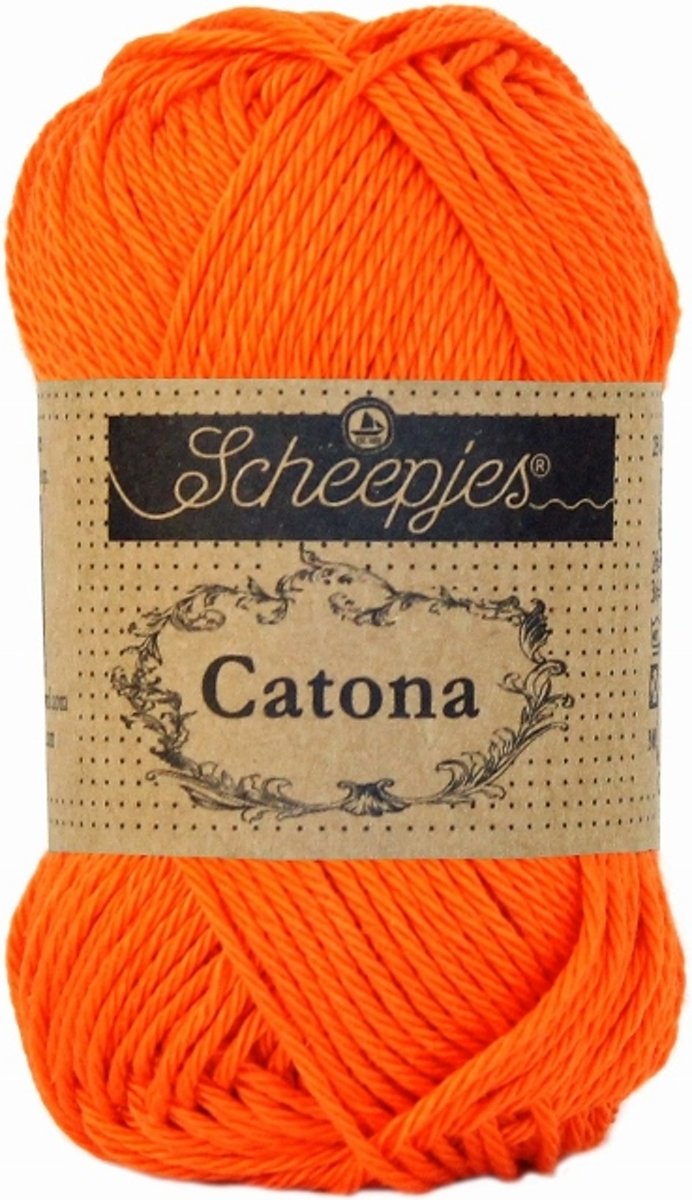 LenianeL Scheepjes Catona 10 bollen haakkatoen 25 gr. Royal Orange 189