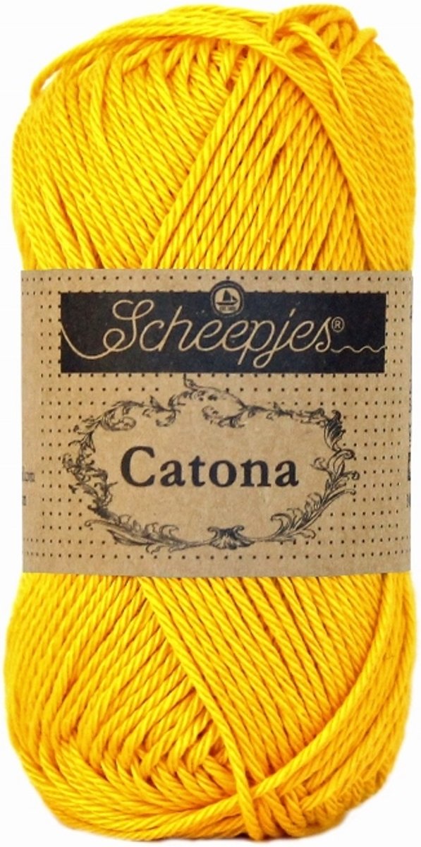 LenianeL Scheepjes Catona 10 bollen haakkatoen 25 gr. Yellow Gold 208