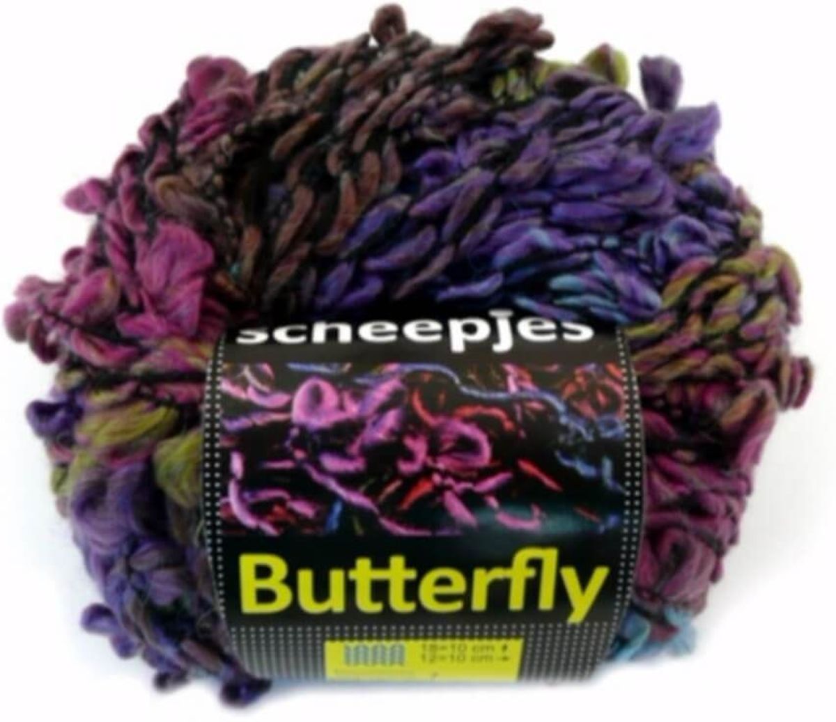 SCHEEPJES BUTTERFLY - 008 Groen, Paars, Roze. PAK MET 5 BOLLEN a 100 GRAM.