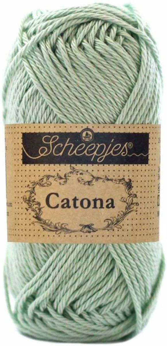 SCHEEPJES CATONA 402 SILVER GREEN. PAK MET 20 BOLLETJES A 25 GRAM.  INCL. Gratis Digitale vinger haak en brei toerenteller