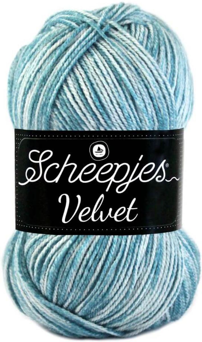 SCHEEPJES COLOUR CRAFTER VELVET - 843 DEAN. PAKJE MET 4 BOLLEN a 100 GRAM. KL.NUM. 3620.