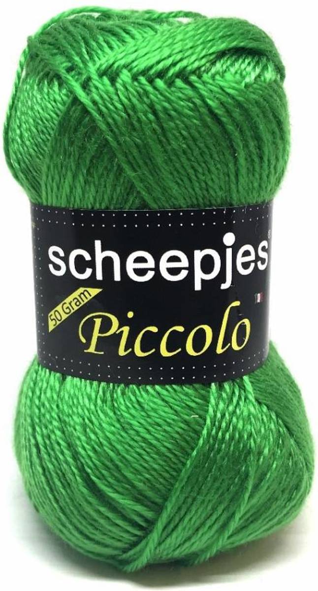 SCHEEPJES Piccolo groen (435) PAK MET 8 BOLLEN a 50 GRAM. OP=OP