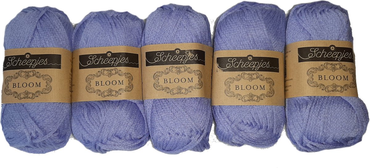 Scheepjes BLOOM Kleur 404 Lilac pakket 5 x 50 gr = 5 bollen DUURZAAM