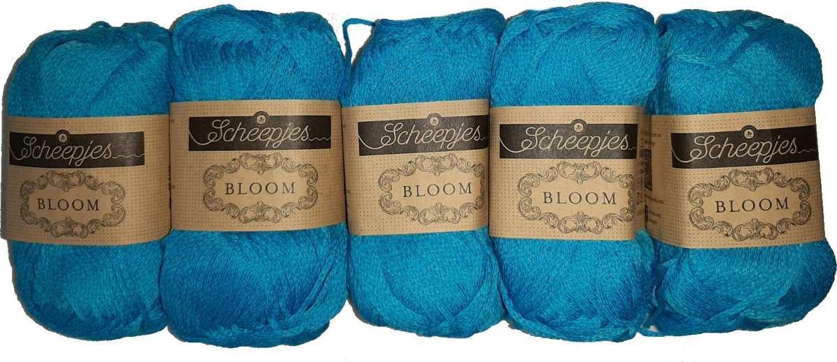 Scheepjes BLOOM Kleur 417 Delphinium pakket 5 x 50 gr = 5 bollen DUURZAAM