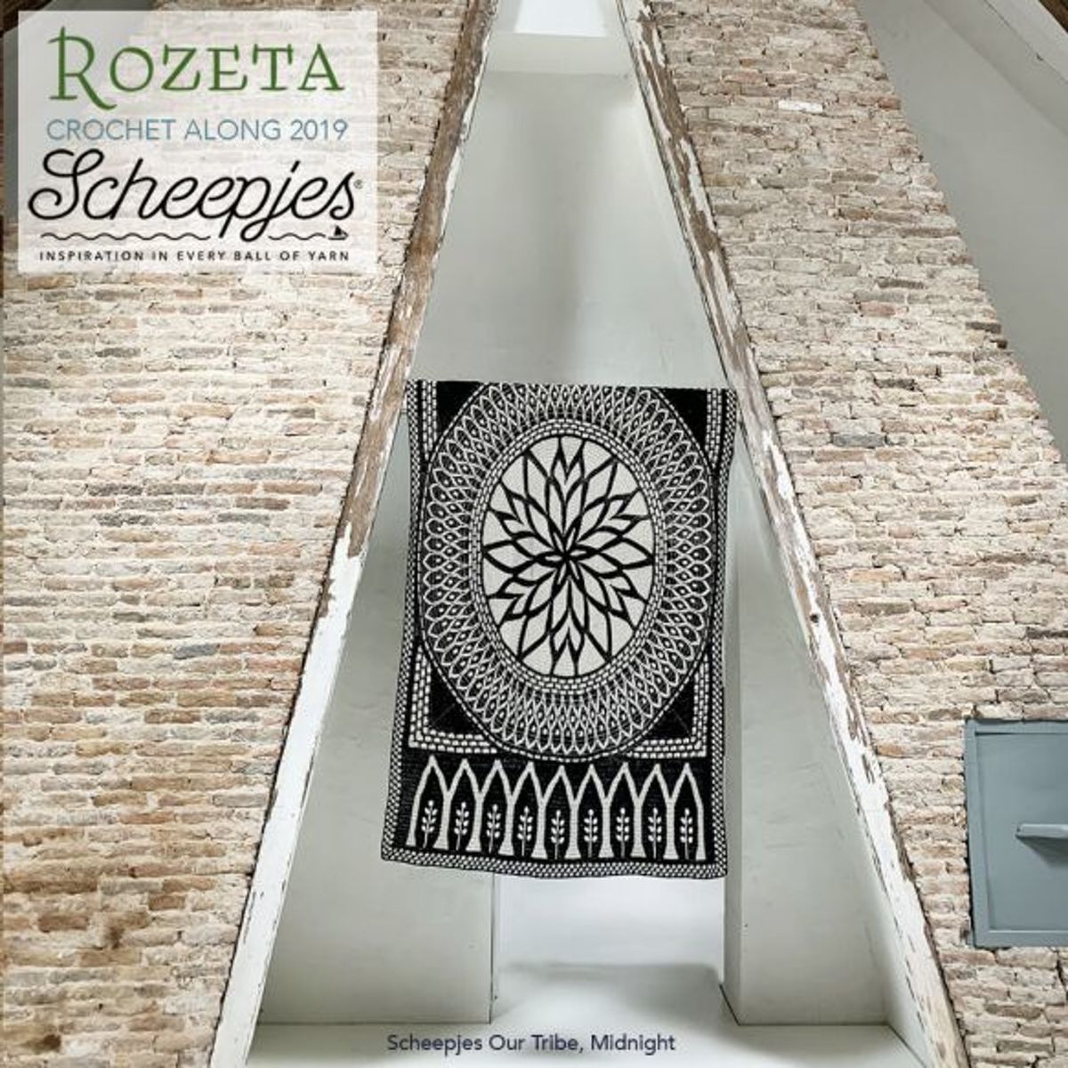 Scheepjes CAL 2019 Our Tribe Rozeta Midnight