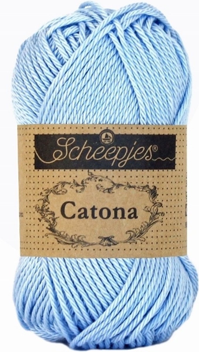 Scheepjes Catona - 173 Bluebell. PAK MET 10 BOLLEN a 50 GRAM.