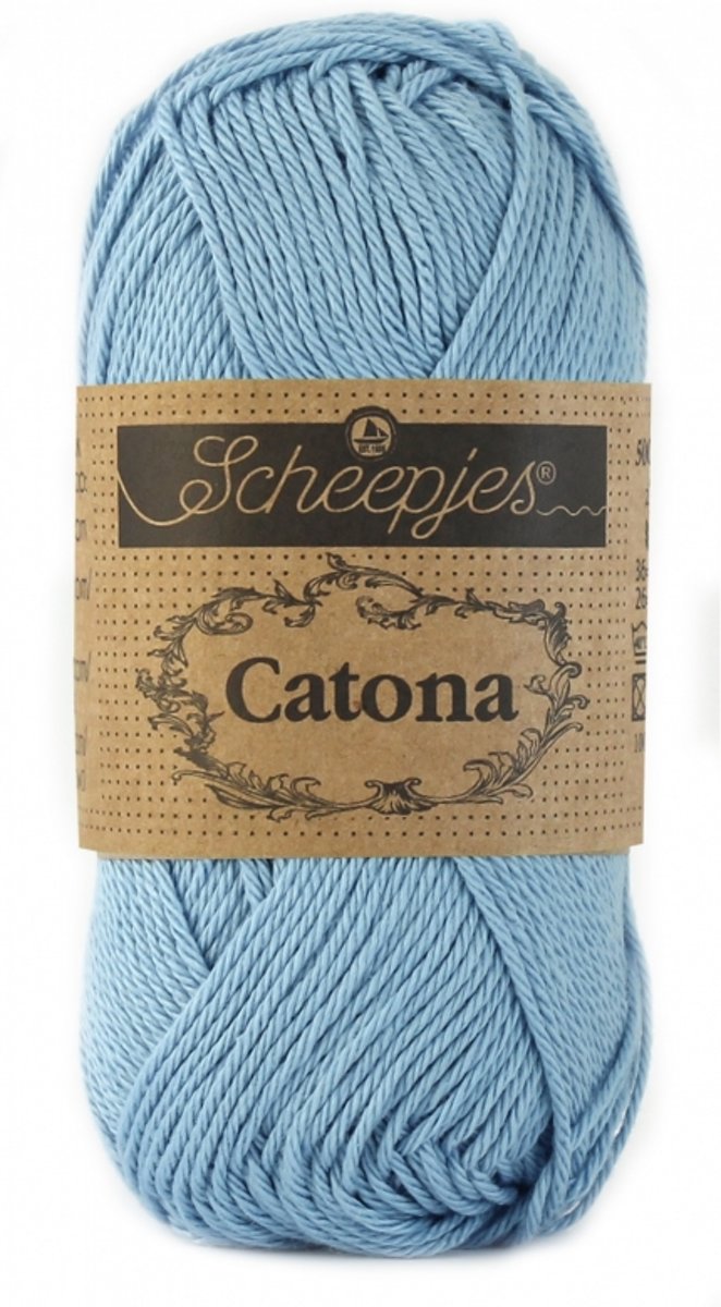 Scheepjes Catona - 510 Sky Blue. PAK MET 10 BOLLEN a 50 GRAM.