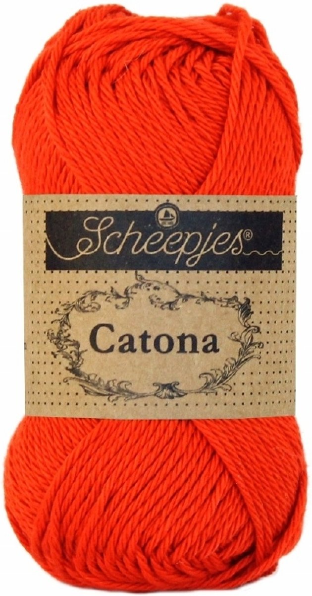 Scheepjes Catona 390 Poppy Rose. PAK MET 10 BOLLEN a 50 GRAM.