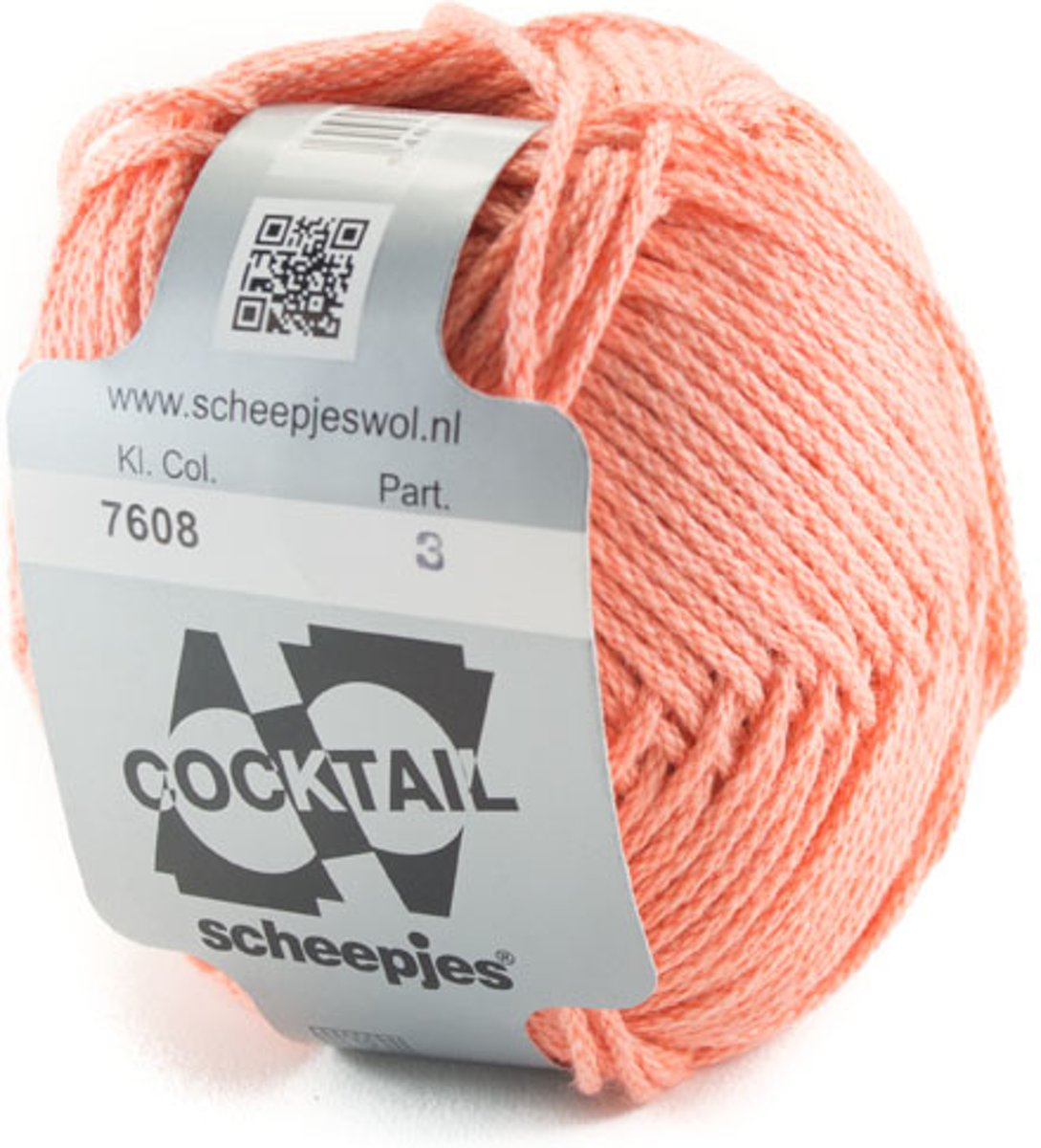 Scheepjes Cocktail abrikoos 7608 - PAK MET 6 BOLLEN a 50 GRAM. KL.NUM. 3.