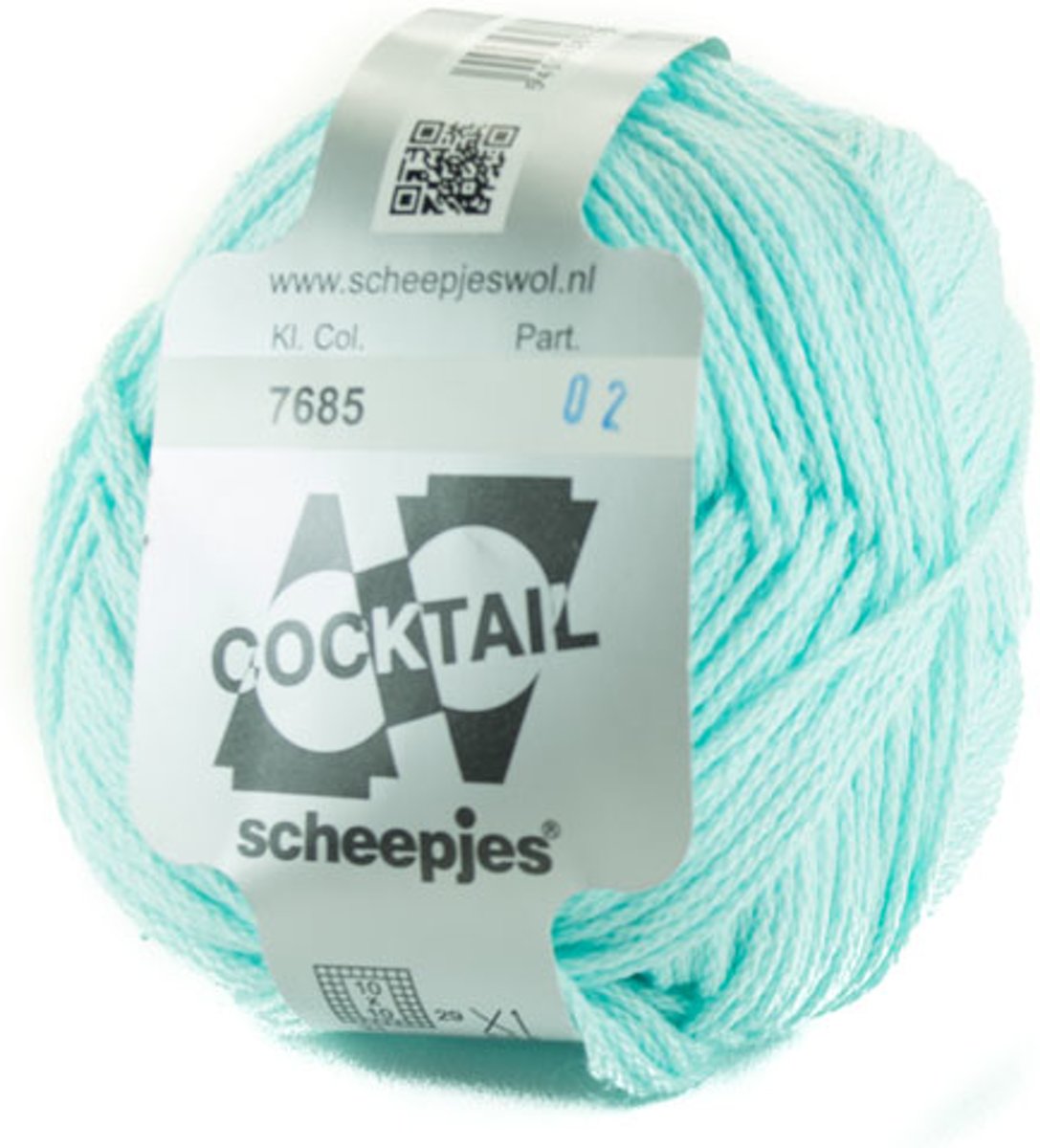 Scheepjes Cocktail aquamarijn 7685 . PAK MET 10 BOLLEN .