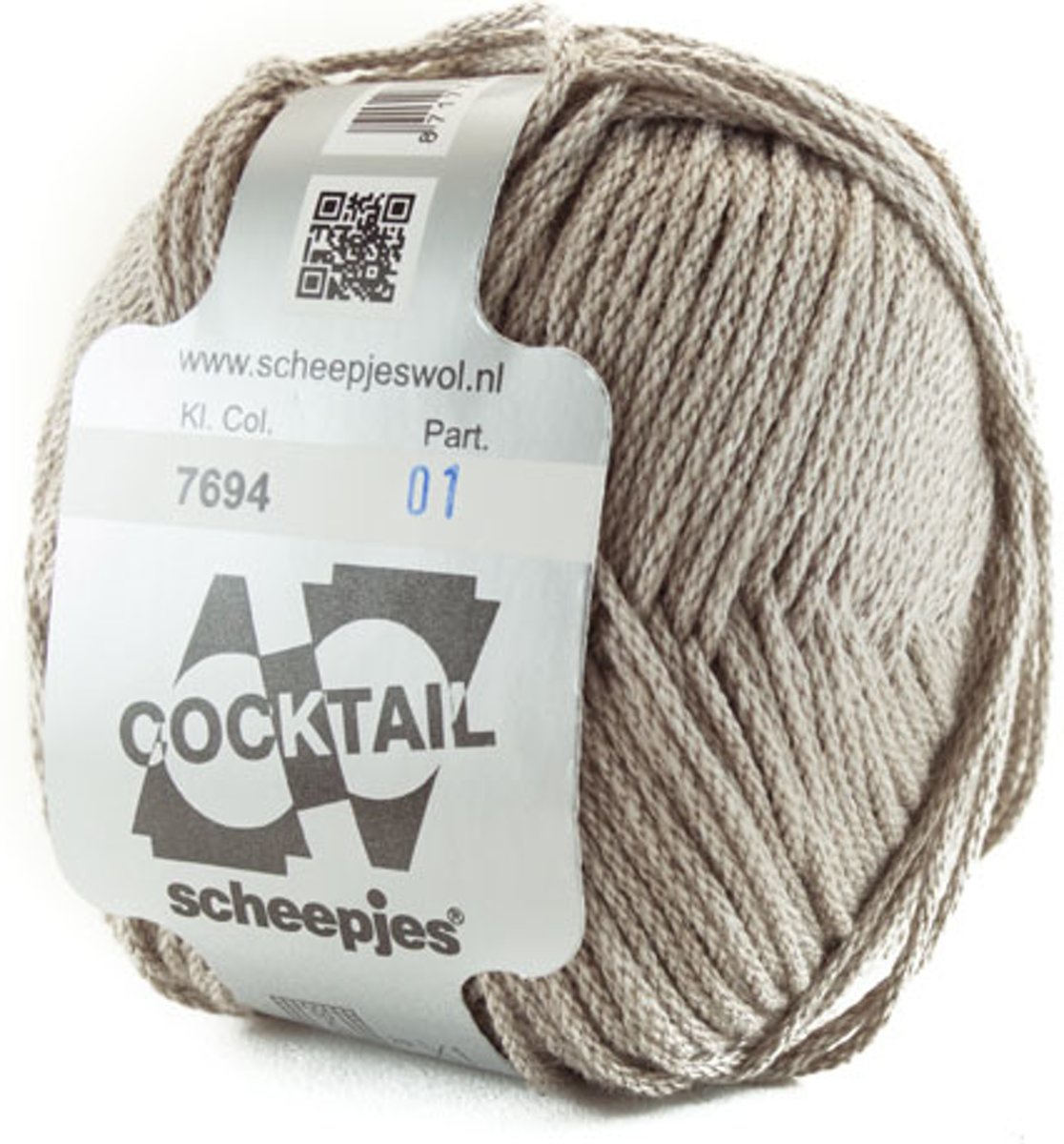 Scheepjes Cocktail bruin-kiezel 7694. PAK MET 10 BOLLEN a 50 GRAM.