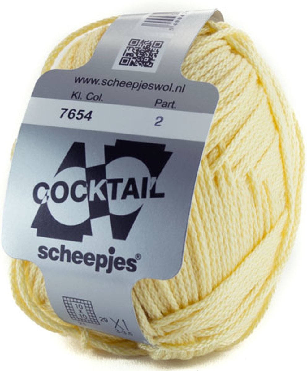 Scheepjes Cocktail geel-mat 7654 - PAK MET 8 BOLLEN a 50 GRAM. KL.NUM. 1.