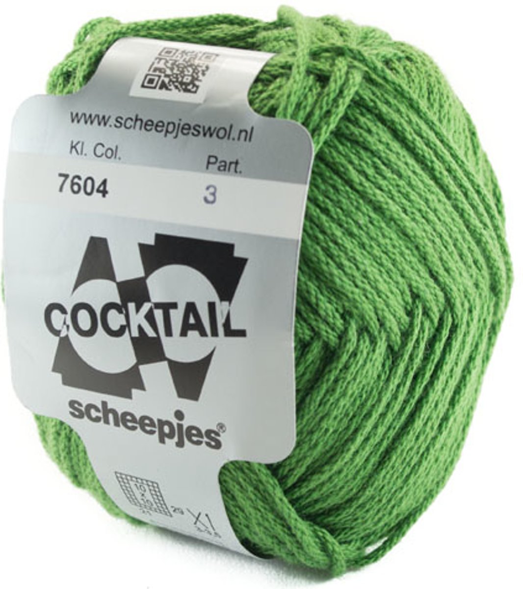 Scheepjes Cocktail groen 7604 - PAK MET 7 BOLLEN a 50 GRAM. KL.NUM. 4.