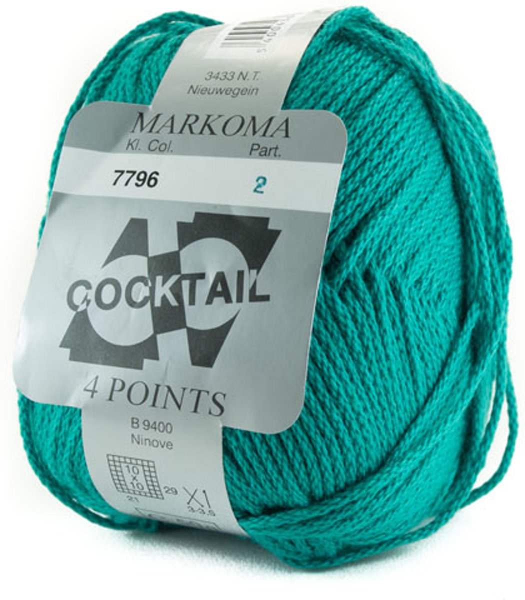 Scheepjes Cocktail groen-smaragd 7796 - PAK MET 7 BOLLEN a 50 GRAM. KL.NUM. 02.