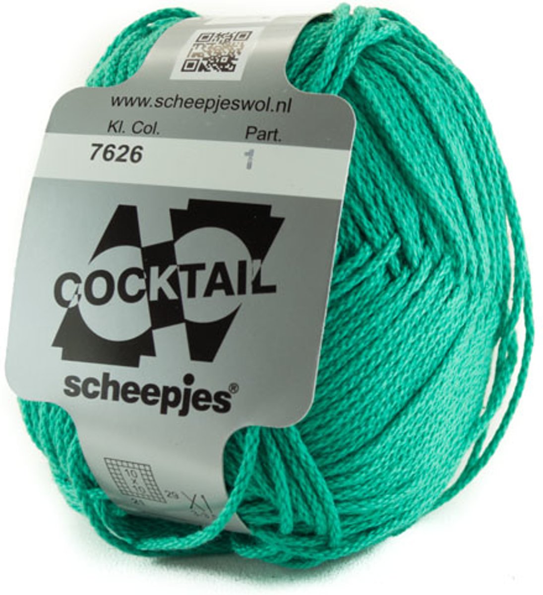 Scheepjes Cocktail groen-zee donker 7626 - PAK MET 9 BOLLEN a 50 GRAM. KL.NUM. 1.