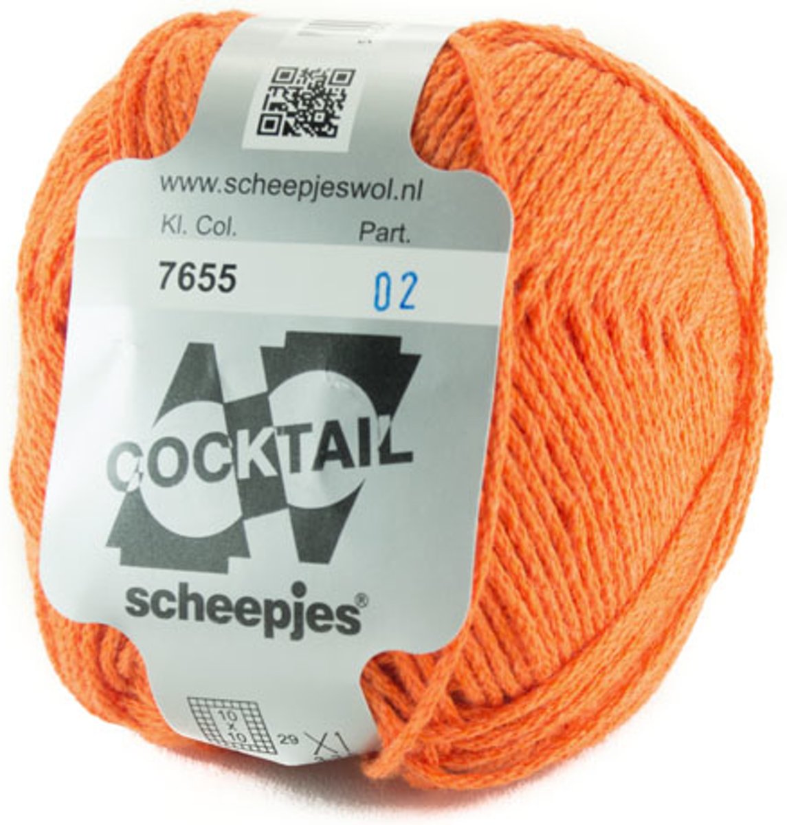 Scheepjes Cocktail oranje 7655 - PAK MET 6 BOLLEN a 50 GRAM. KL.NUM. 5.