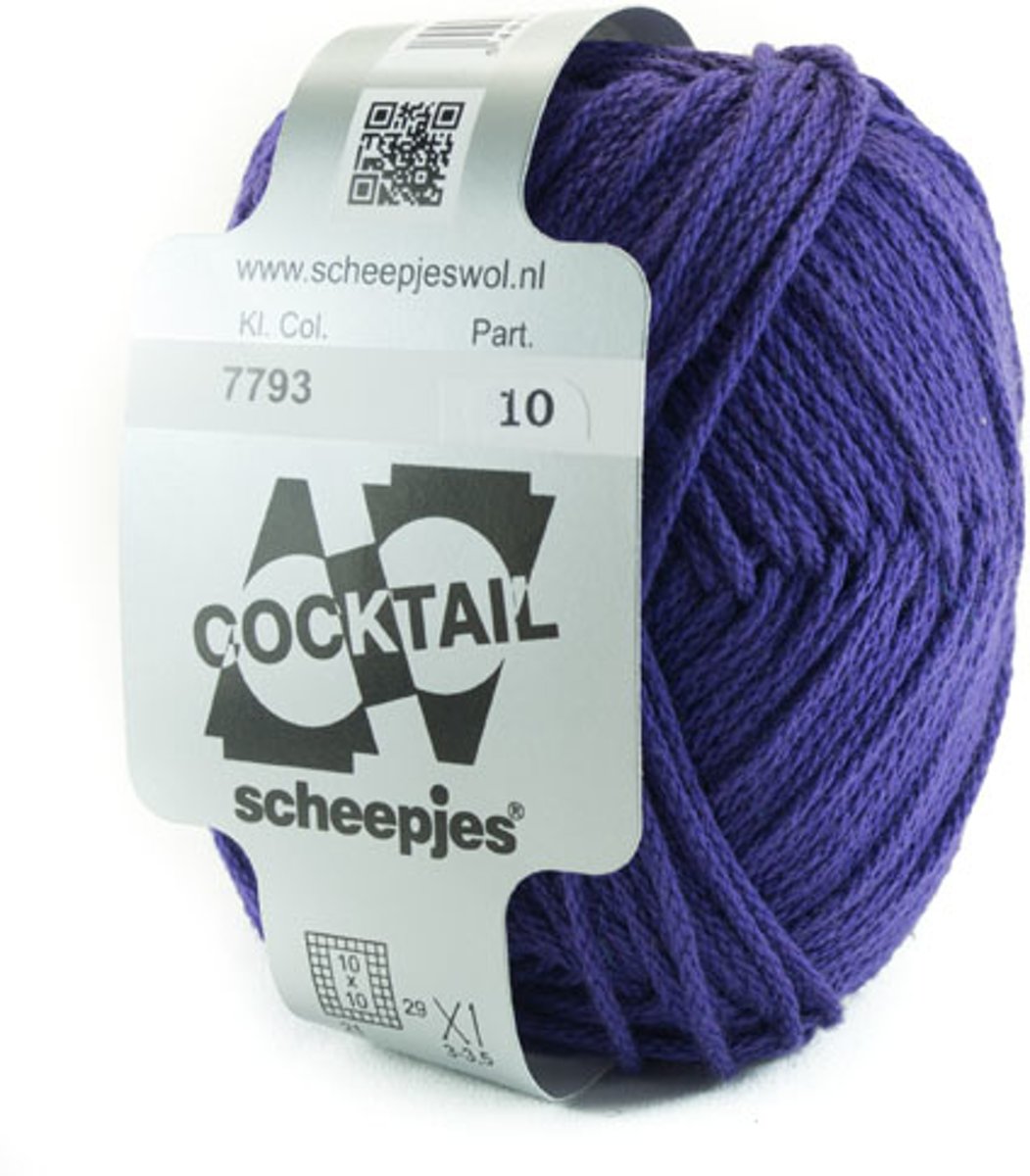 Scheepjes Cocktail paars 7793. PAK MET 10 BOLLEN a 50 GRAM.