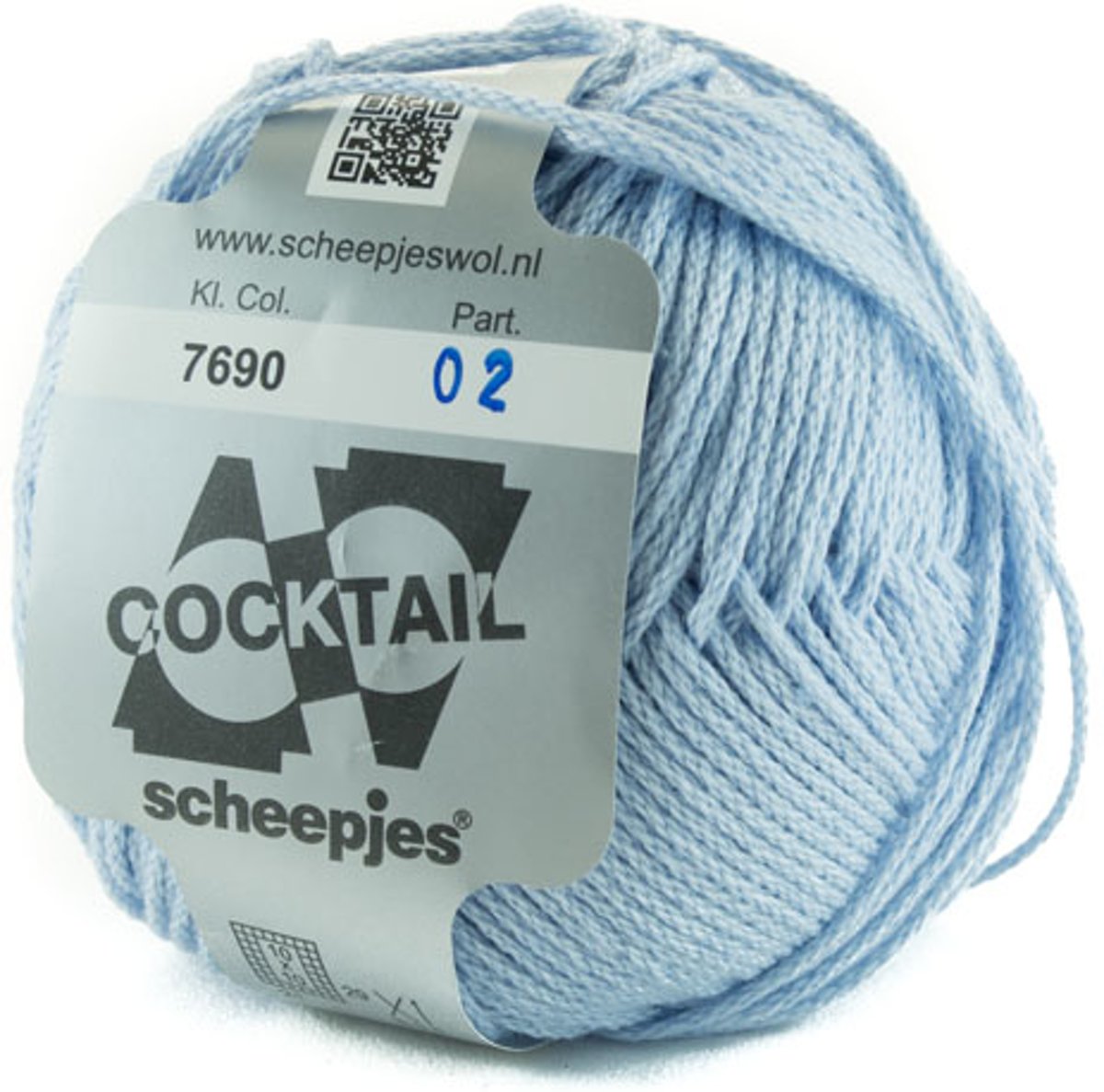 Scheepjes Cocktail paars-licht lila 7690 - PAK MET 5 BOLLEN a 50 GRAM. KL.NUM. 02.