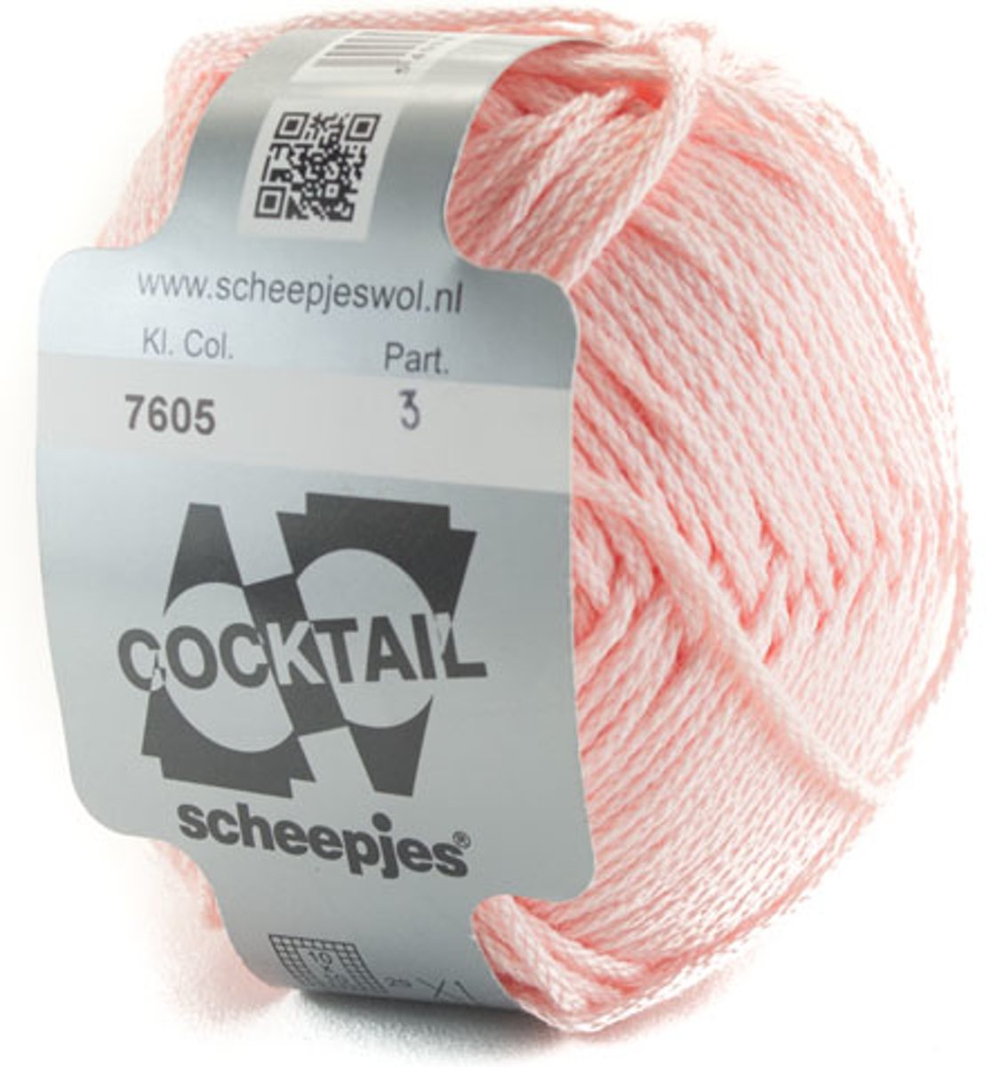 Scheepjes Cocktail roze-baby donker 7605 - PAK MET 6 BOLLEN a 50 GRAM. KL.NUM. 01.