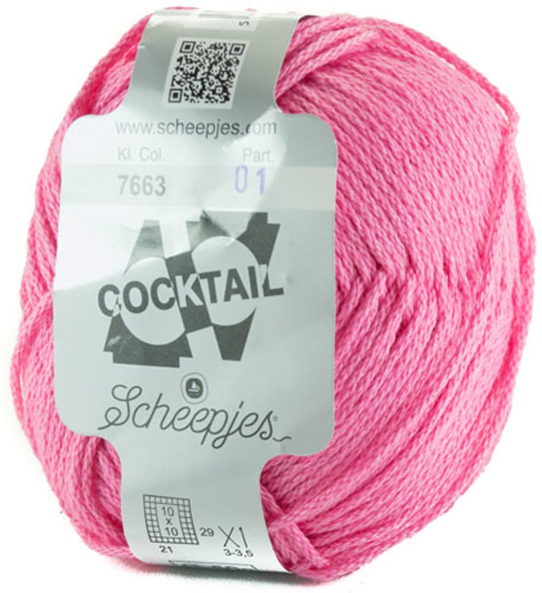 Scheepjes Cocktail roze-zuurstok 7663 - PAK MET 8 BOLLEN a 50 GRAM. KL.NUM. 9.