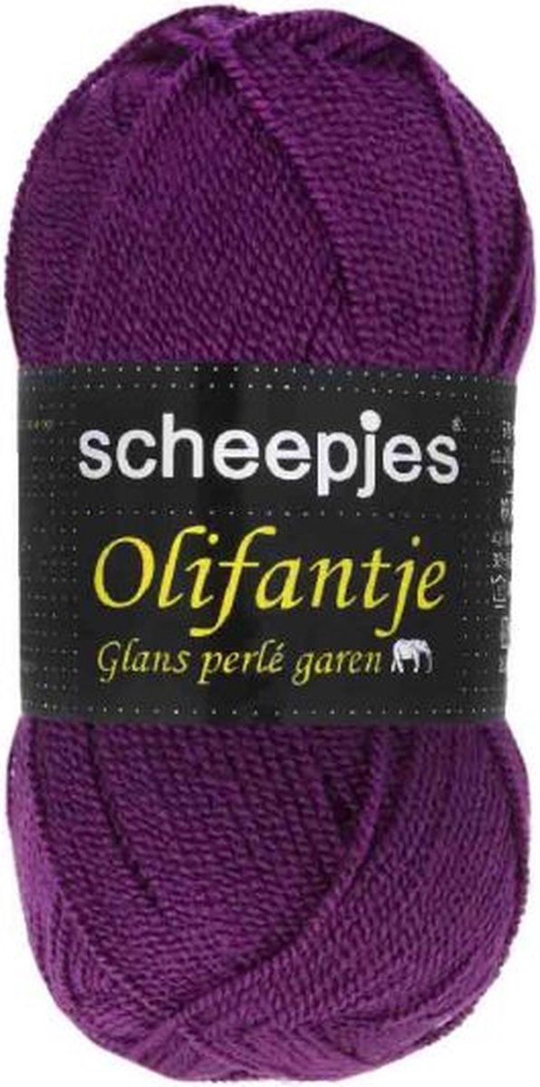 Scheepjes Olifantje - Plum Paars (022) - 1 bol van 50 gram - dun glans acryl garen