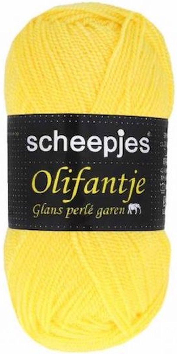 Scheepjes Olifantje - geel (029) - 1 bol van 50 gram - dun glans acryl garen