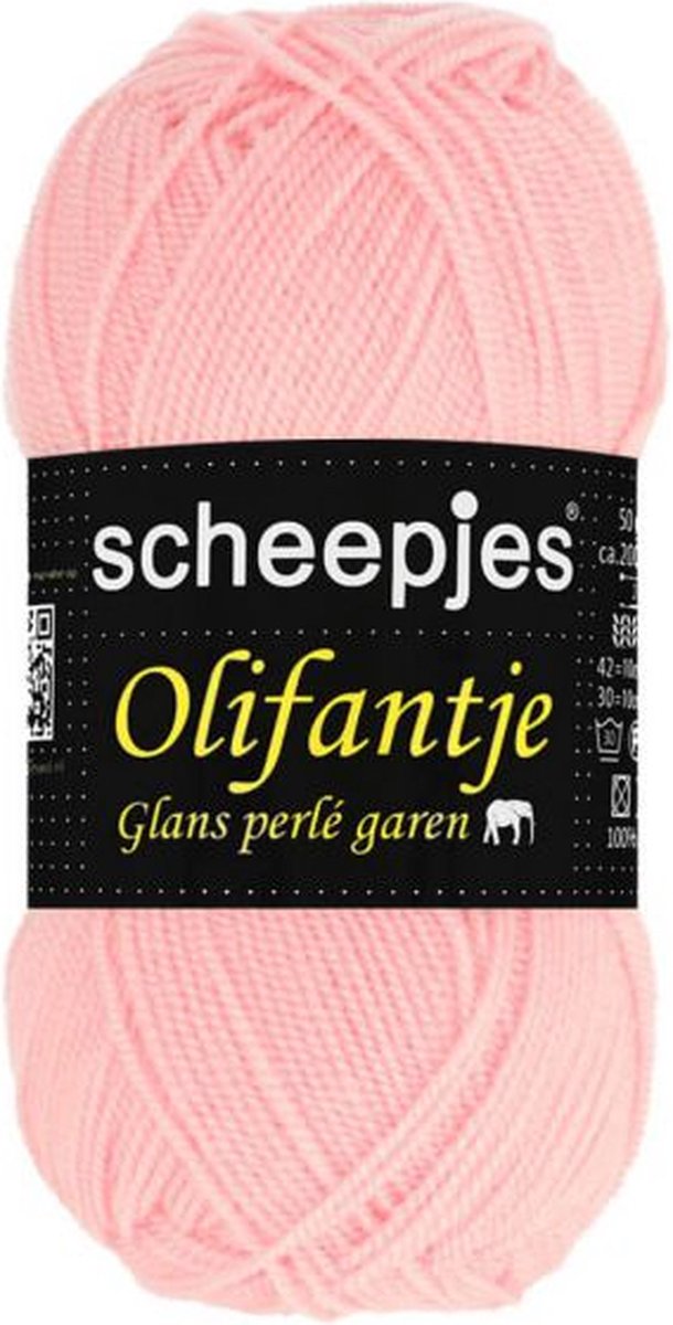 Scheepjes Olifantje - zalm roze (024) - 1 bol van 50 gram - dun glans acryl garen