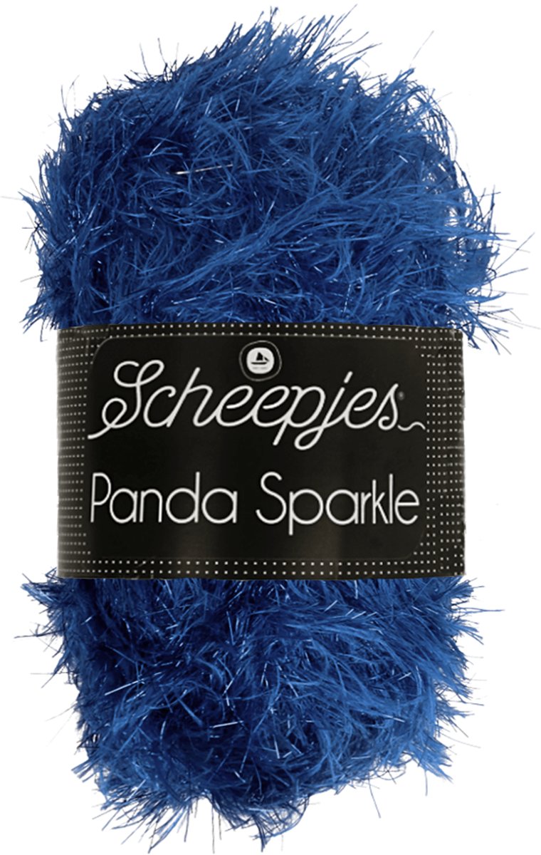 Scheepjes Panda Sparkle 360 blauw. PAK MET 5 BOLLEN a 100 GRAM.