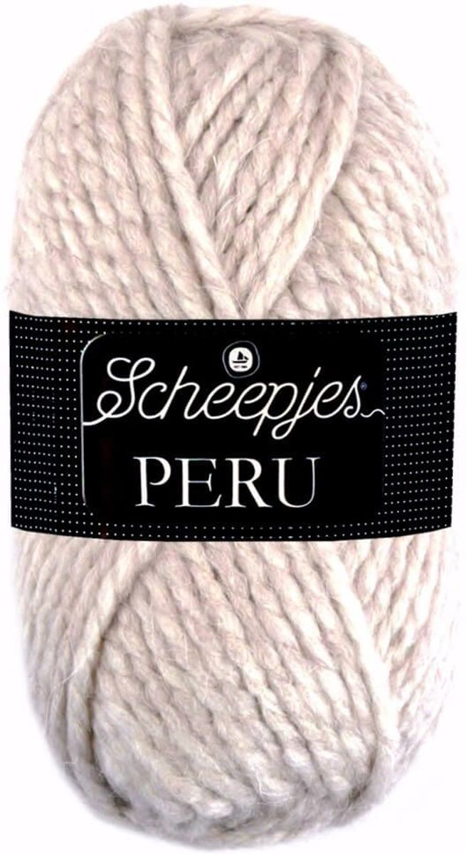 Scheepjes Peru beige (010) PAK MET 5 BOLLEN a 100 GRAM. KL.NUM. 117189.