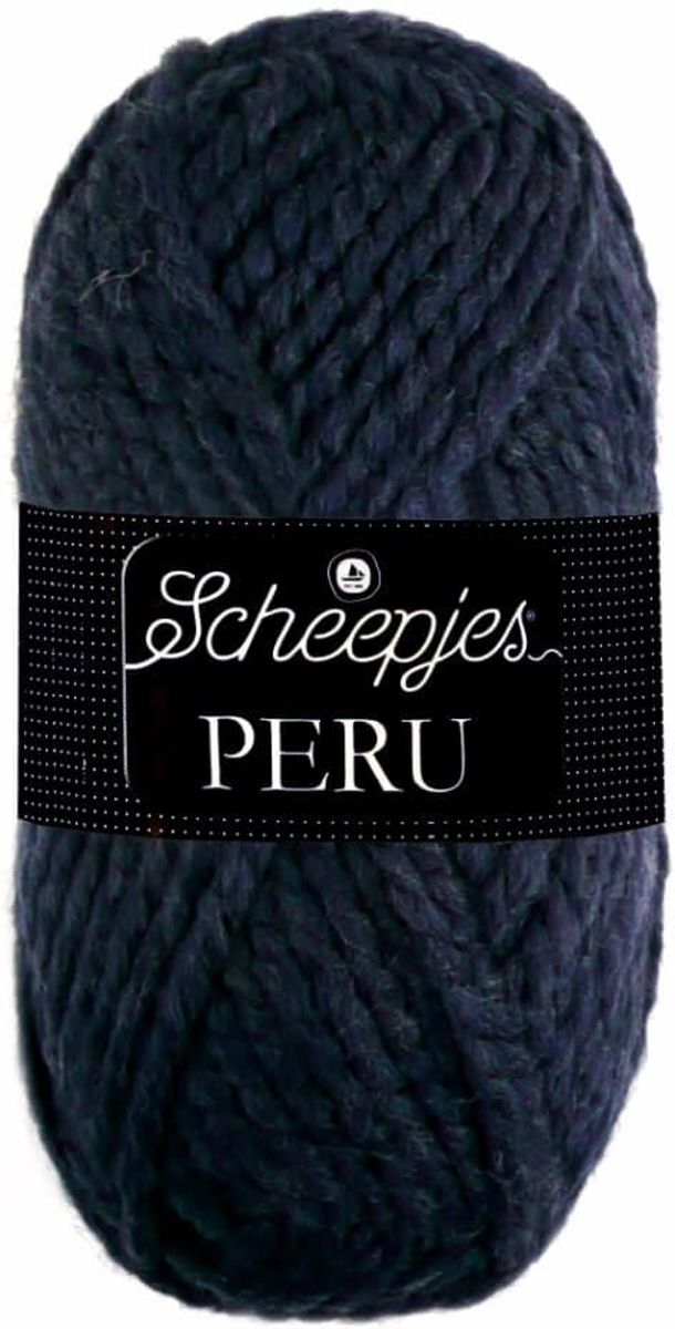 Scheepjes Peru donkerblauw (090) PAK MET 5 BOLLEN a 100 GRAM. KL.NUM. 136465.