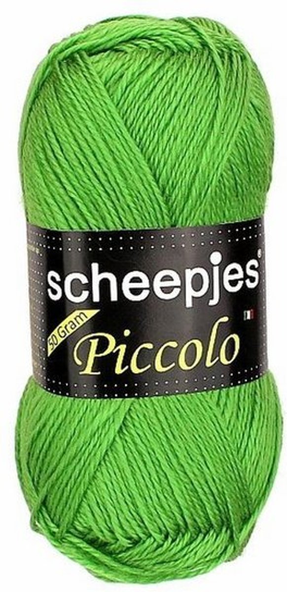 Scheepjes Piccolo donker olijf groen 435. PAK MET 10 BOLLETJES a 50 GRAM.