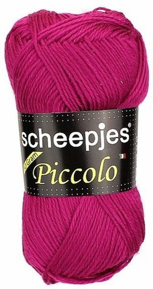 Scheepjes Piccolo fuchsia rose 91. PAK MET 10 BOLLETJES a 50 GRAM.