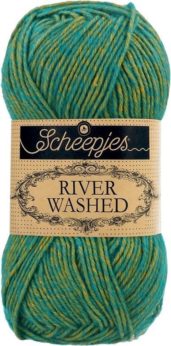 Scheepjes River Washed set van 5 stuks in de verpakking.