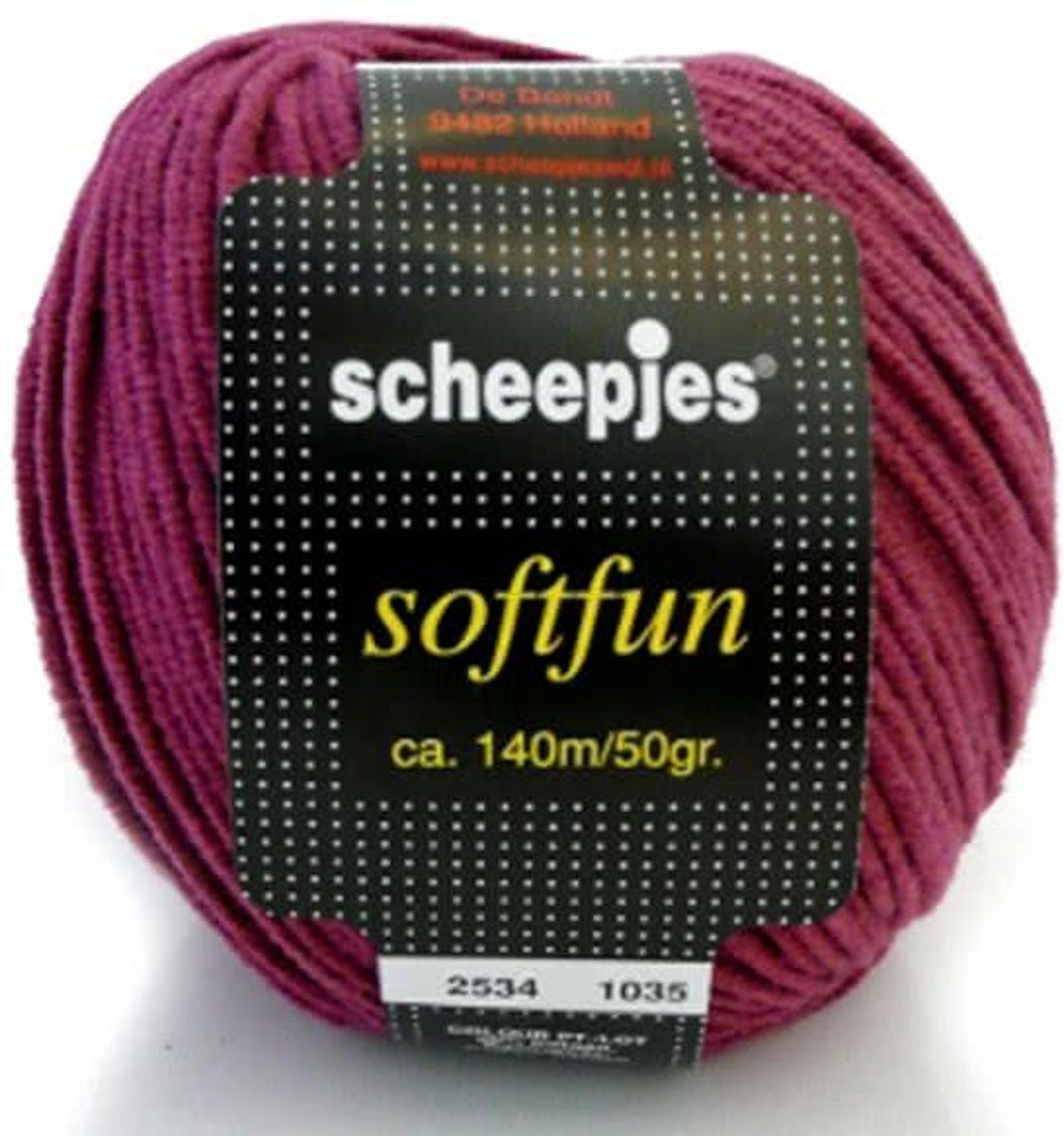 Scheepjes SoftFun Col: 2534 – Cyclaam. PAK MET 10 BOLLEN a 50 GRAM. INCL. Gratis Digitale vinger haak en brei toerenteller