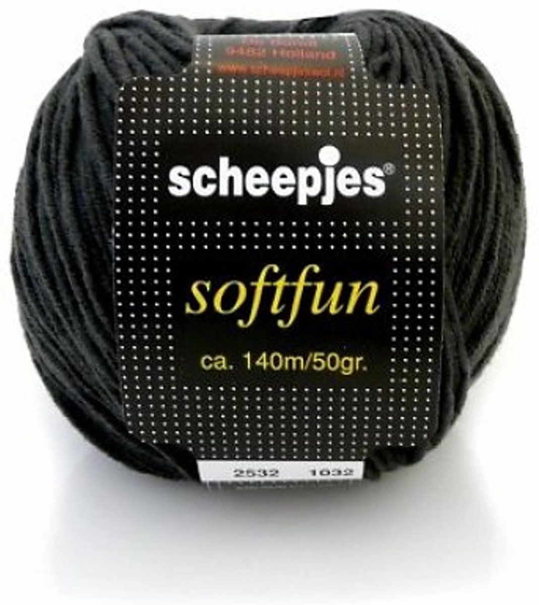 Scheepjes Softfun donkergrijs Col: 2532 . PAK MET 10 BOLLEN a 50 GRAM. INCL. Gratis Digitale vinger haak en brei toerenteller