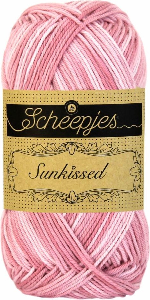 Scheepjes Sunkissed set van 5 bollen in de verpakking.