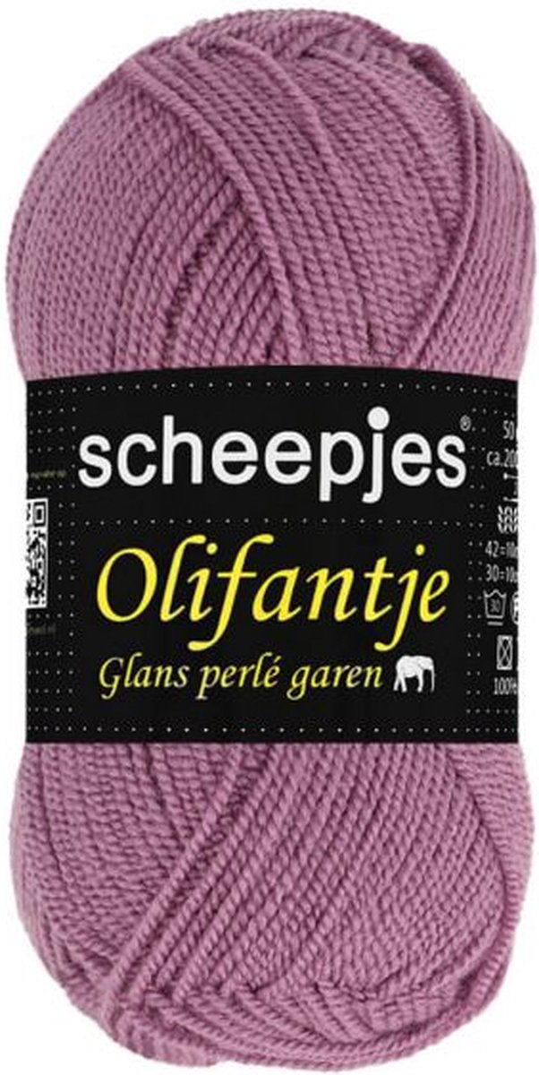 Scheepjes dun glans acryl garen Olifantje - antiek paars (037) - naald 2 a 3