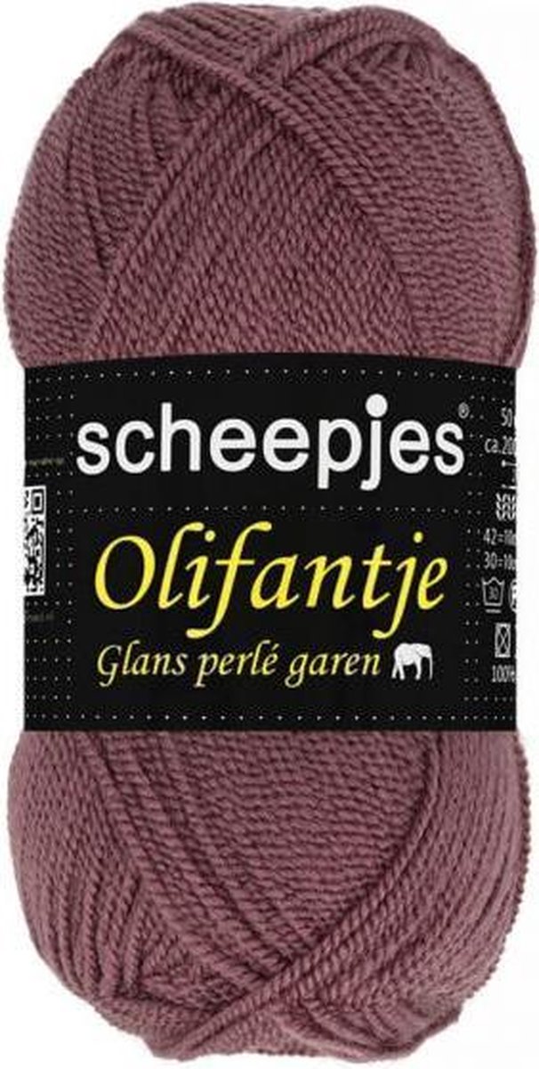 Scheepjes dun glans acryl garen Olifantje - aubergine paars (033) - naald 2 a 3