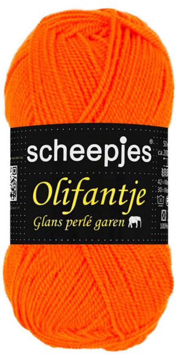 Scheepjes dun glans acryl garen Olifantje - oranje (030) - naald 2 a 3