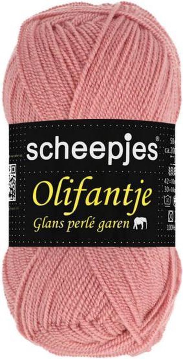 Scheepjes dun glans acryl garen Olifantje - oud roze (032) - naald 2 a 3