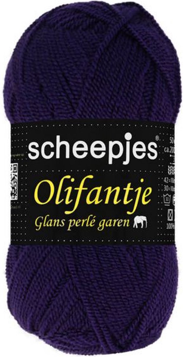 Scheepjes dun glans acryl garen Olifantje - paars (028) - naald 2 a 3