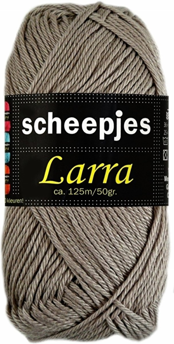 Scheepjeswol Larra 17340 L Taupe. PAK MET 10 BOLLEN a 50 GRAM.