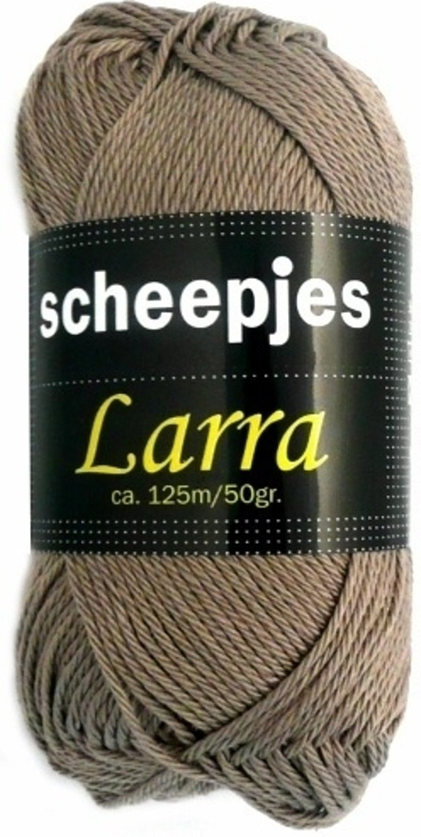 Scheepjeswol Larra 7405 Taupe. PAK MET 10 BOLLEN a 50 GRAM