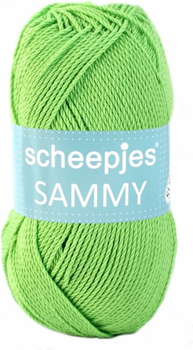 scheepjes sammy 120 groen. PAK MET 5 BOLLEN a 100 GRAM.