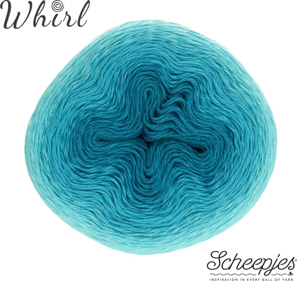 Scheepjes Whirl Ombre 559 Turquoise Turntable